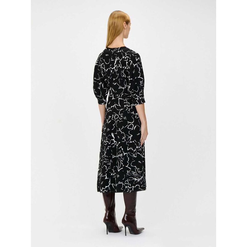 Veronika Maine Monochrome Blooms Midi Dress image number 1
